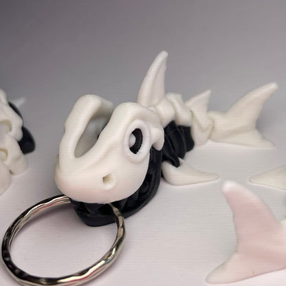 Beweglicher Hai-Schlüsselanhänger aus 3D-Druck