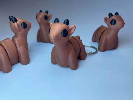 Ziegenpeter die Flexi-Ziege – 3D-gedruckter Schlüsselanhänger aus PLA, beweglich und handgefertigt.